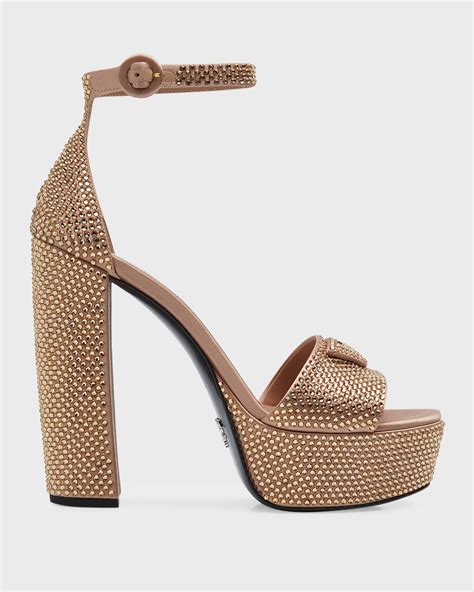 prada woven sandals|prada ankle strap platform sandals.